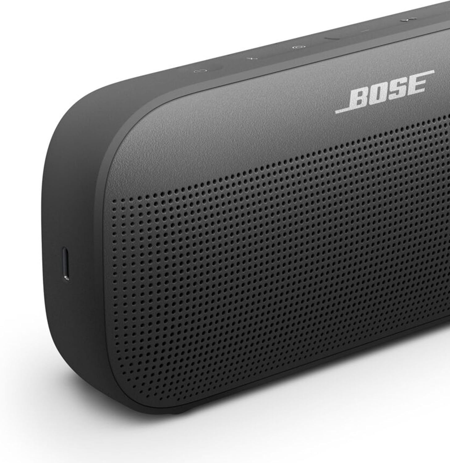 Bose SoundLink Flex Tragbarer Bluetooth-Lautsprecher (2. Gen.), Tragbarer Außen-Lautsprecher mit naturgetreuem Klang, bis zu 12 Stunden Akkulaufzeit, staubdicht und wasserdicht, Schwarz