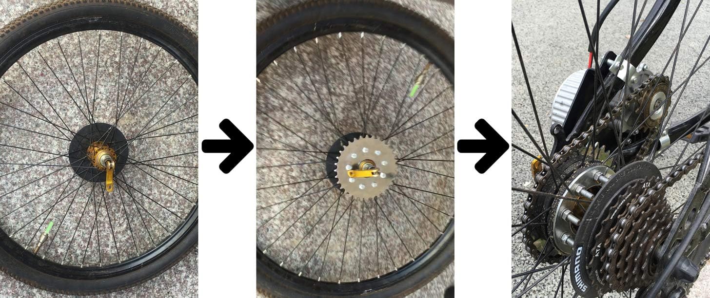 450W neueste elektrische Fahrrad-Linke Antriebs-Umwandlungs-Installationssatz kann die meisten der üblichen Fahrrad-Gebrauch-Speichen-Kettenrad-Ketten-Antrieb für Stadt-Fahrrad passen