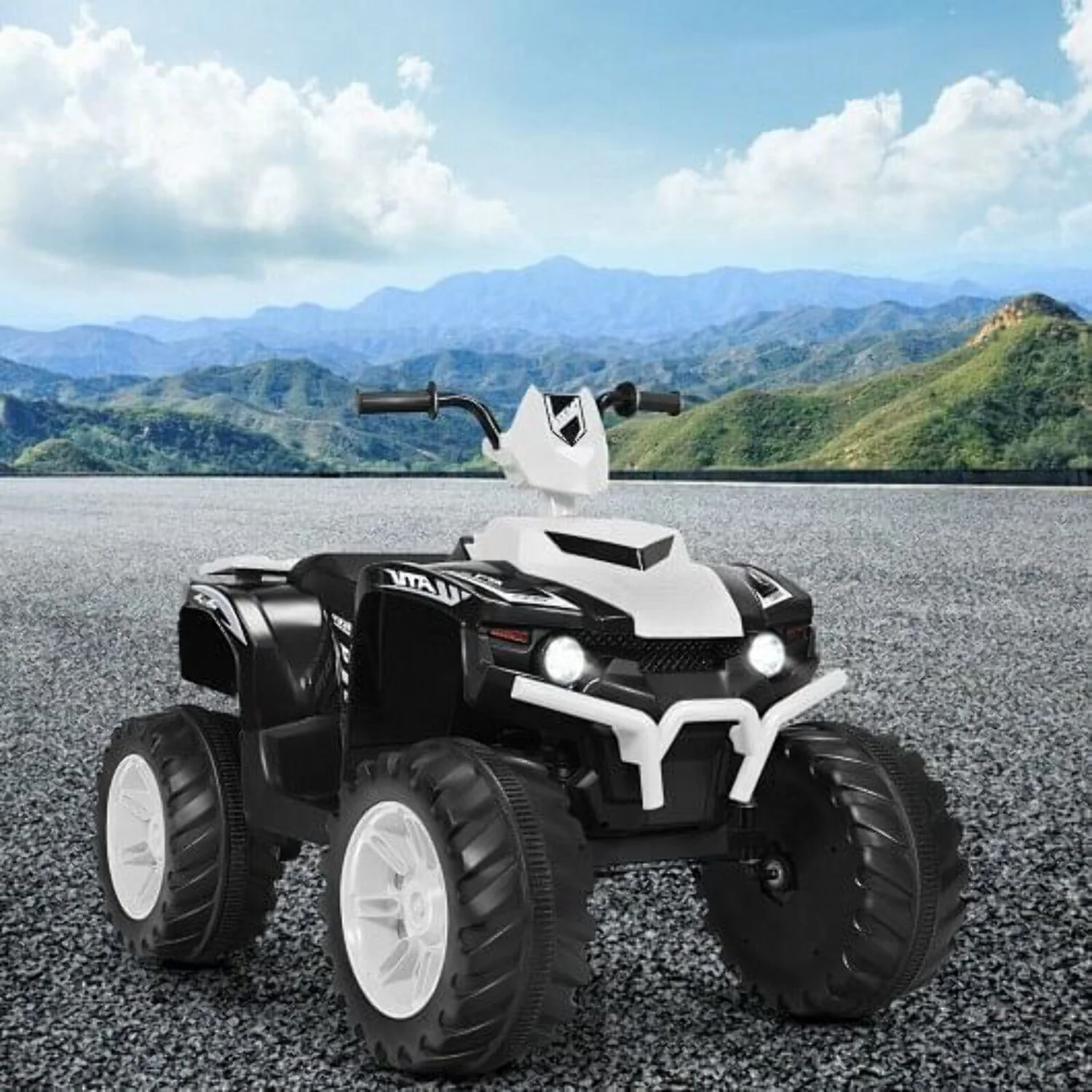 2025 Elektrische Quad voor Kinderen met LED Lichten en Bandenspanning �C Wit