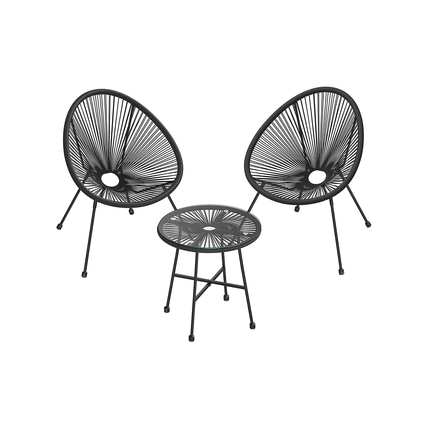 2025 3-delige balkonset met tafel en 2 stoelen