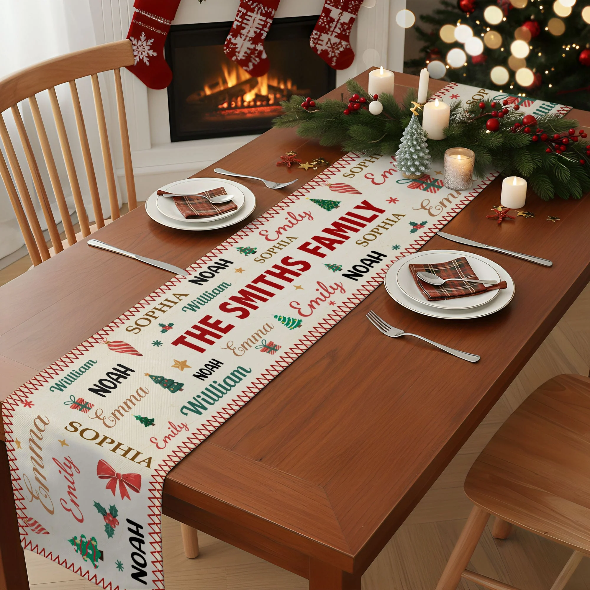 ChristmasRunner | Dek de tafel voor herinneringen die een leven lang meegaan met een tafelloper die het hart van elk gezin viert