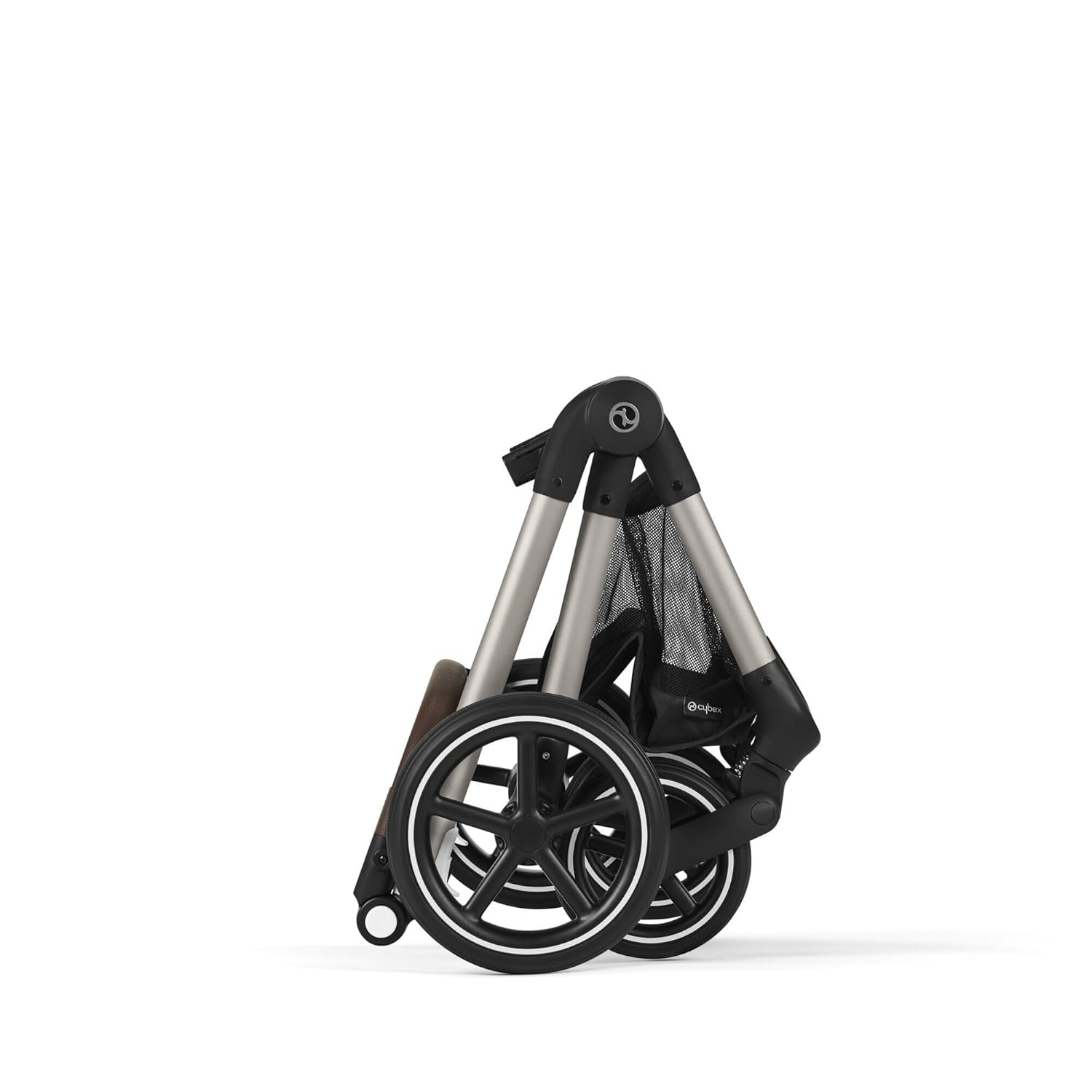 CYBEX Gold Kinderwagen EOS Lux 2-in-1 mit Babyschale Aton B2 i-Size und Babyschalen-Adapter, Reisesystem, Ab Geburt bis 22 kg (ca. 4 Jahre), Moon Black (Schwarz)