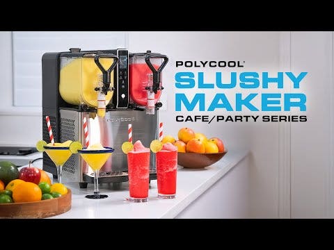 PRE-ORDER POLYCOOL 9L Triple Tank Slushie Machine, Independent Digital Control Slushy Maker