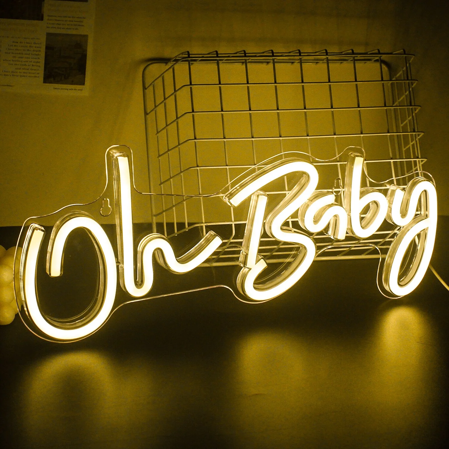 Oh Baby LED Neon Sign - Baby Shower Decor
