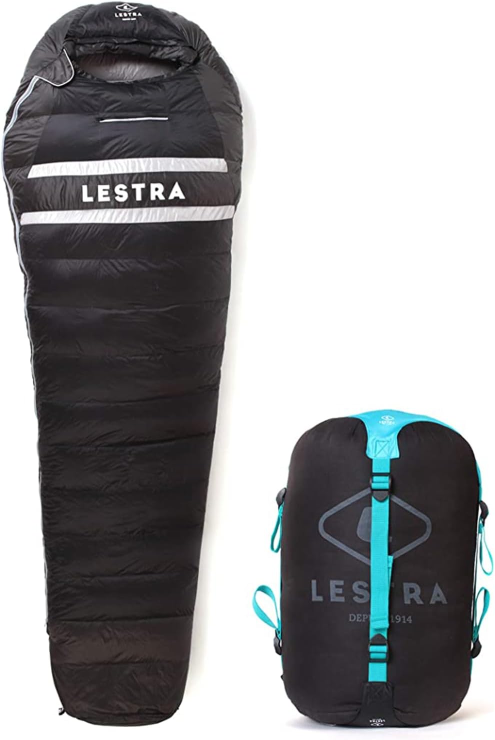 Lestra Sport - Alaska Original - Schlafsack für Extreme Kälte - Limittemperatur –14 °C - Entendaunen - Erwachsene - 220 x 80 cm - 1,4 kg