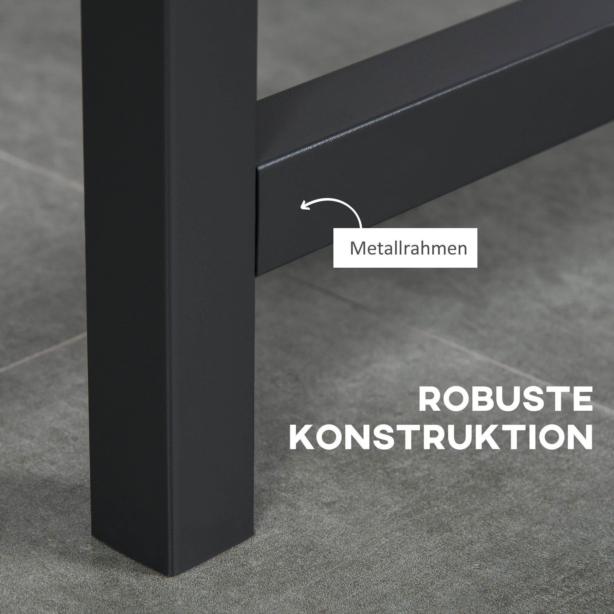 Opklapbare Eettafel, Industri?le Tafel, Opklapbaar, van Metaal en Hout, Ruimtebesparend, Bruin