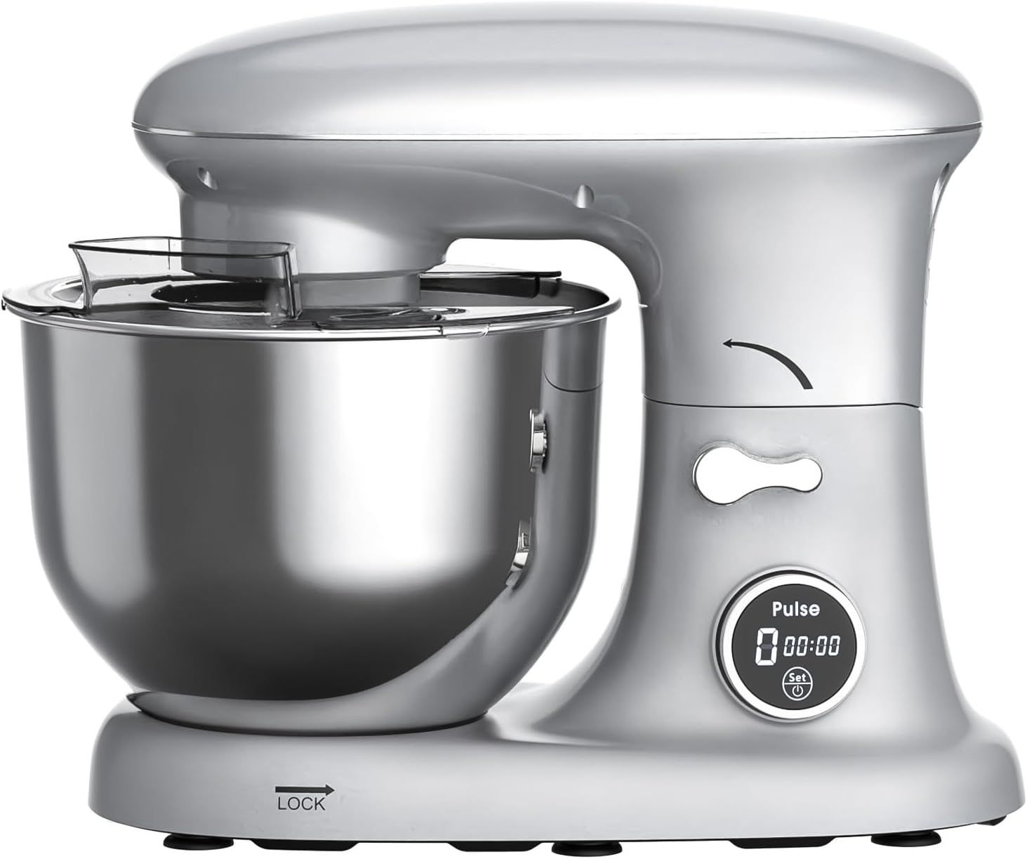 Oppsbuy 1400W Stand Mixer with 8-Speed Control, LED Display & Timer
