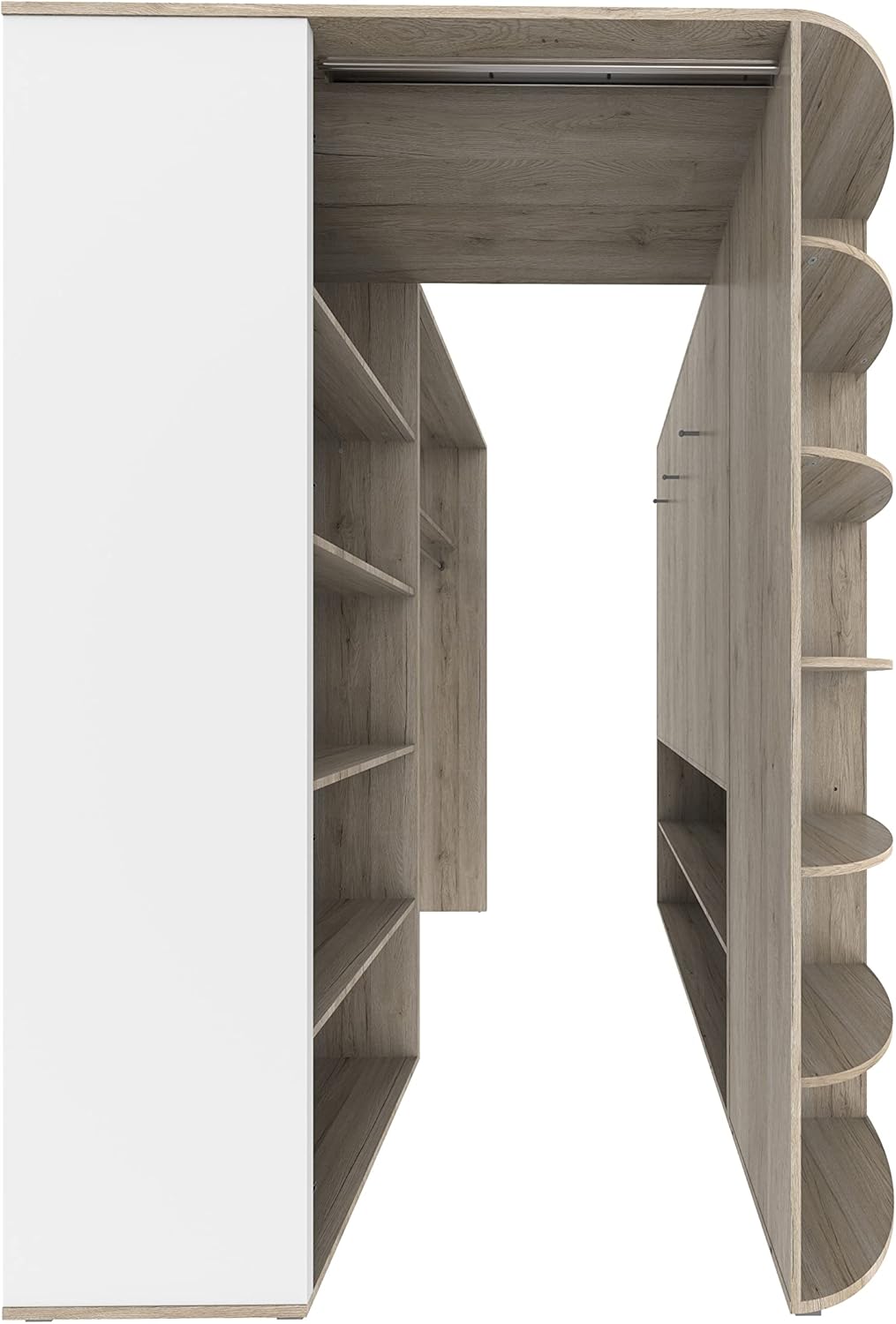 möbelando Eck-Kleiderschrank Schrank begehbarer Kleiderschrank Schlafzimmmer Canton II