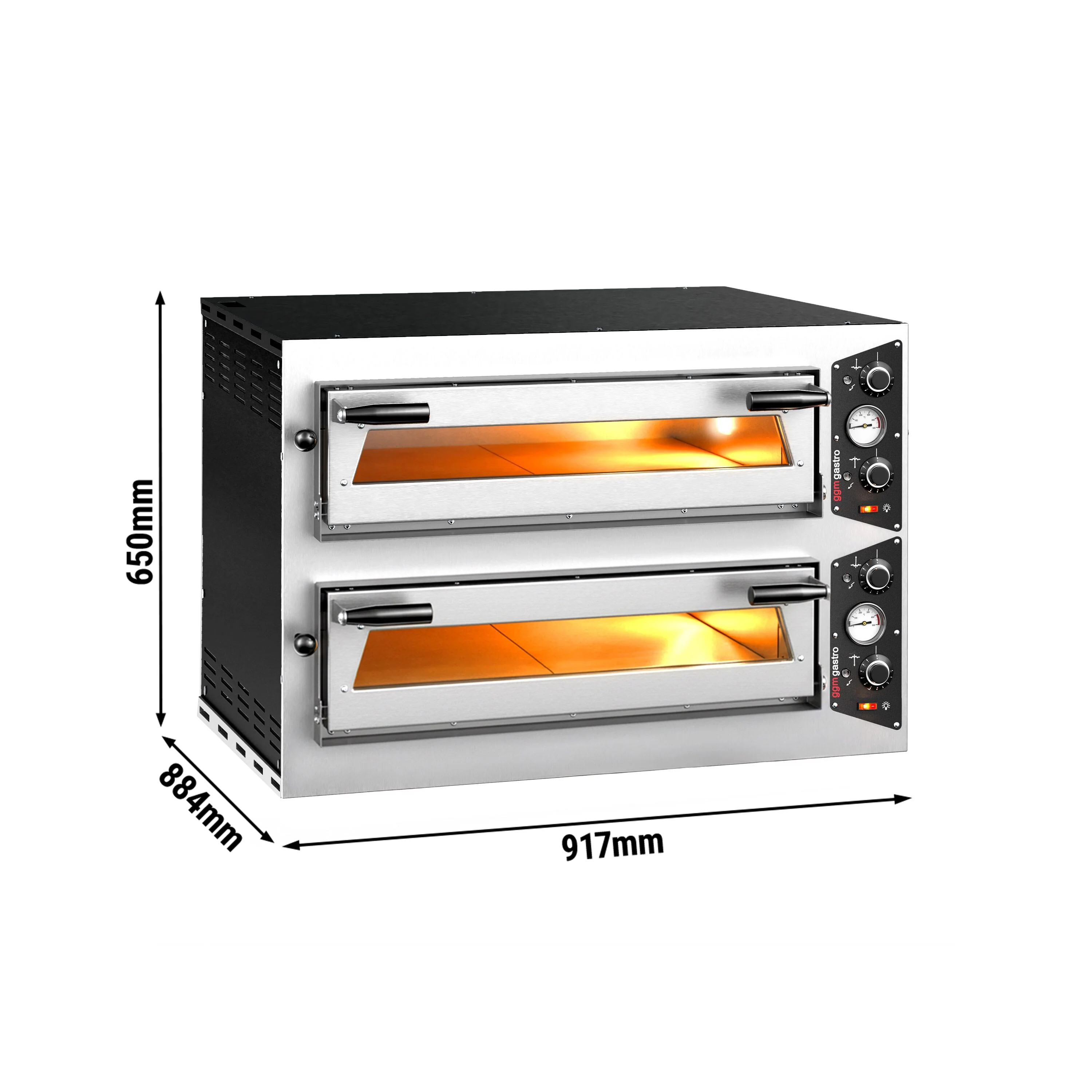 Elektrisk pizzaovn �C 4 + 4x 30 cm �C manuell