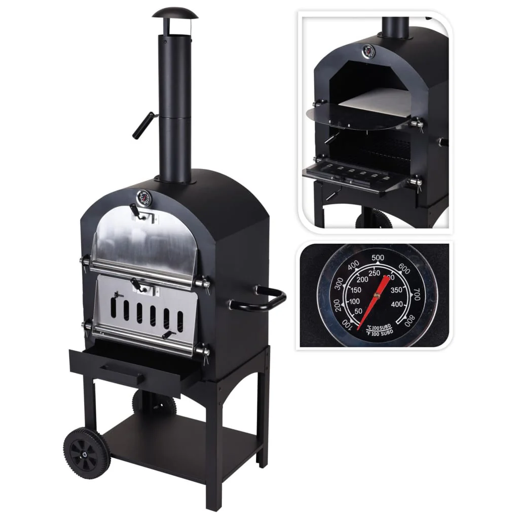 Czarny piec do pizzy ProGarden BBQ