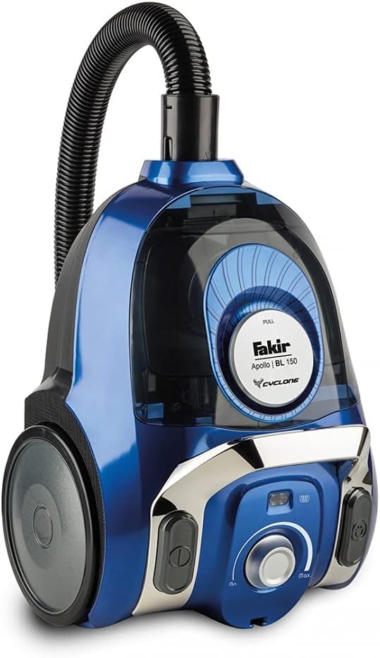 Fakir Apollo BL 150 - Zakloze stofzuiger I Cycloonstofzuiger met hoogvermogende motor, EPA 10 filter & combimondstuk, 800 W, blauw/zilver