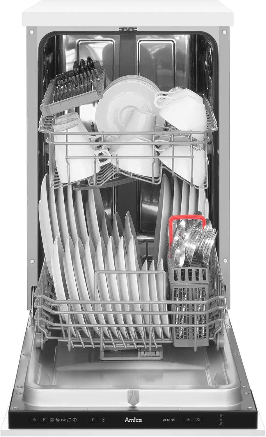 Amica Einbau-Geschirrspüler EGSPV 597 910 / vollintegriert / 60 cm breit / 5 Programme, 12 Maßgedecke/Startzeitvorwahl