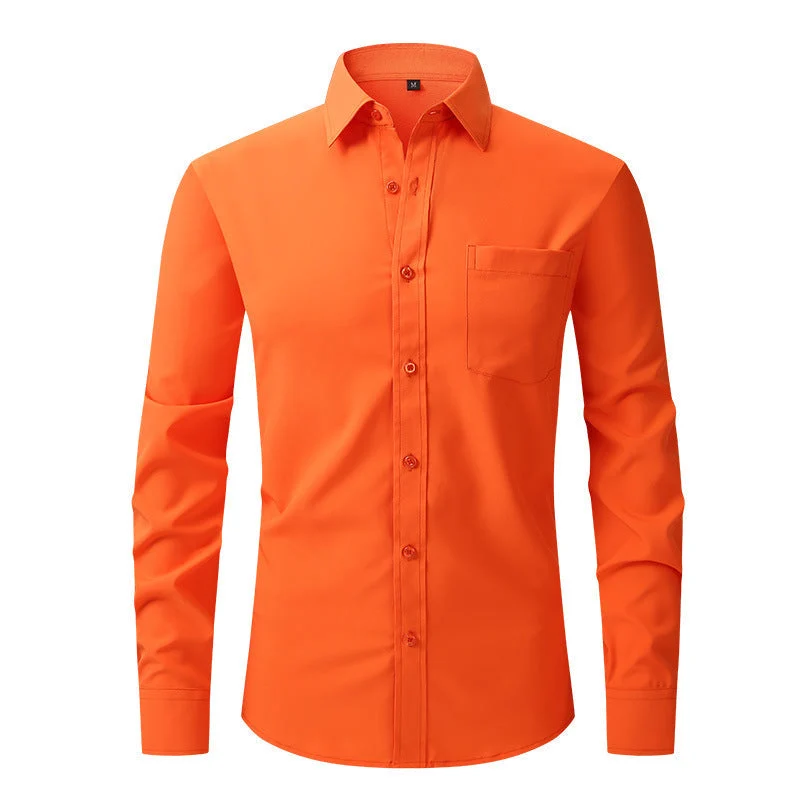 Sommerhemd Leichtes Langarm Modern Fit Herren Hellblau