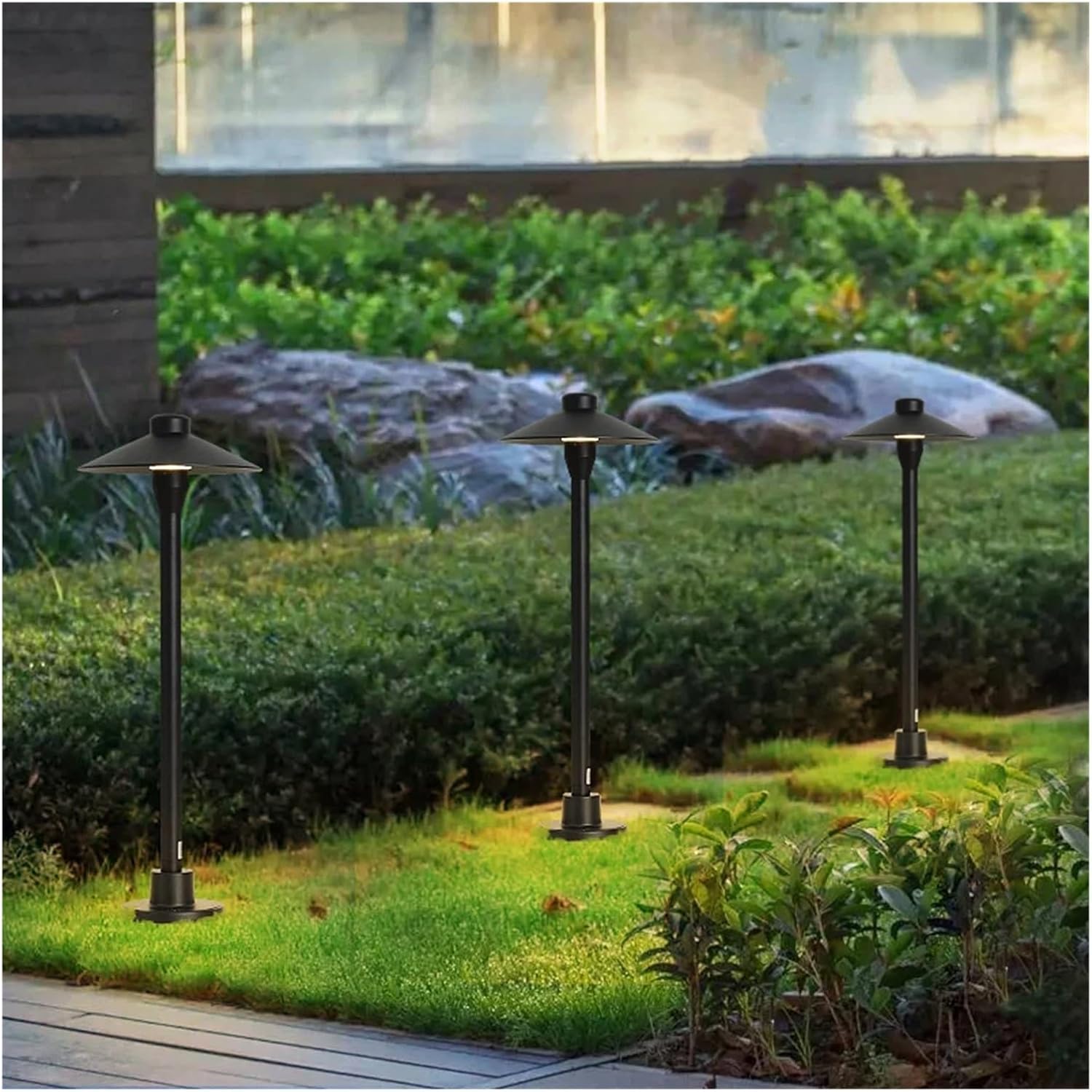 LED-Rasenlichter für den Außenbereich, modern, wasserdicht, IP54, Aluminium, Landschaftsbeleuchtung für Villen, Innenhöfe und Gärten, perfekt für Eingangs- und Staisenbeleuchtung