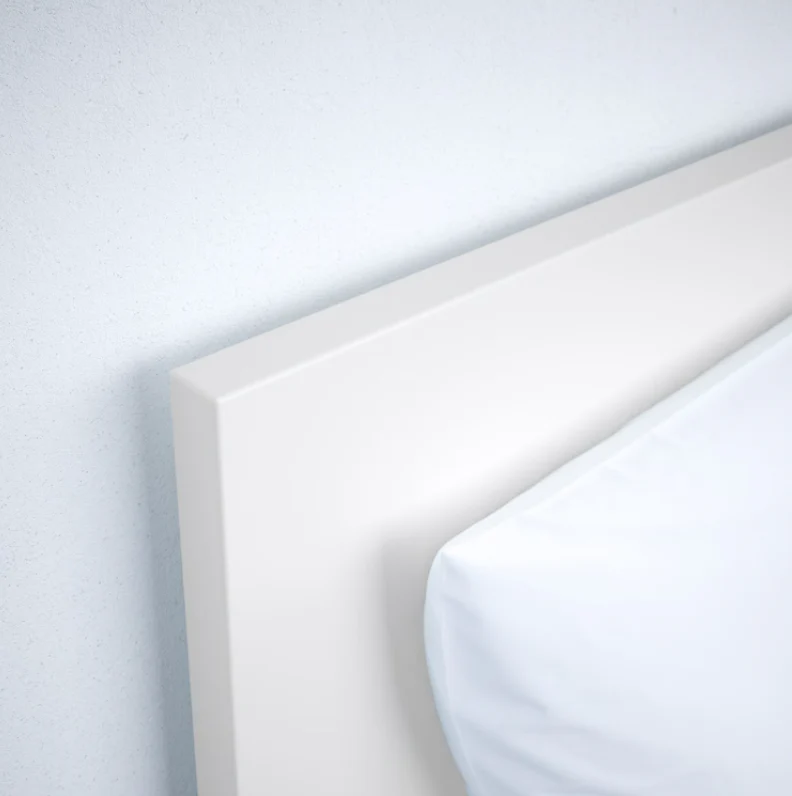 2025 MALM Hoog Bedframe, Wit, 160x200 cm