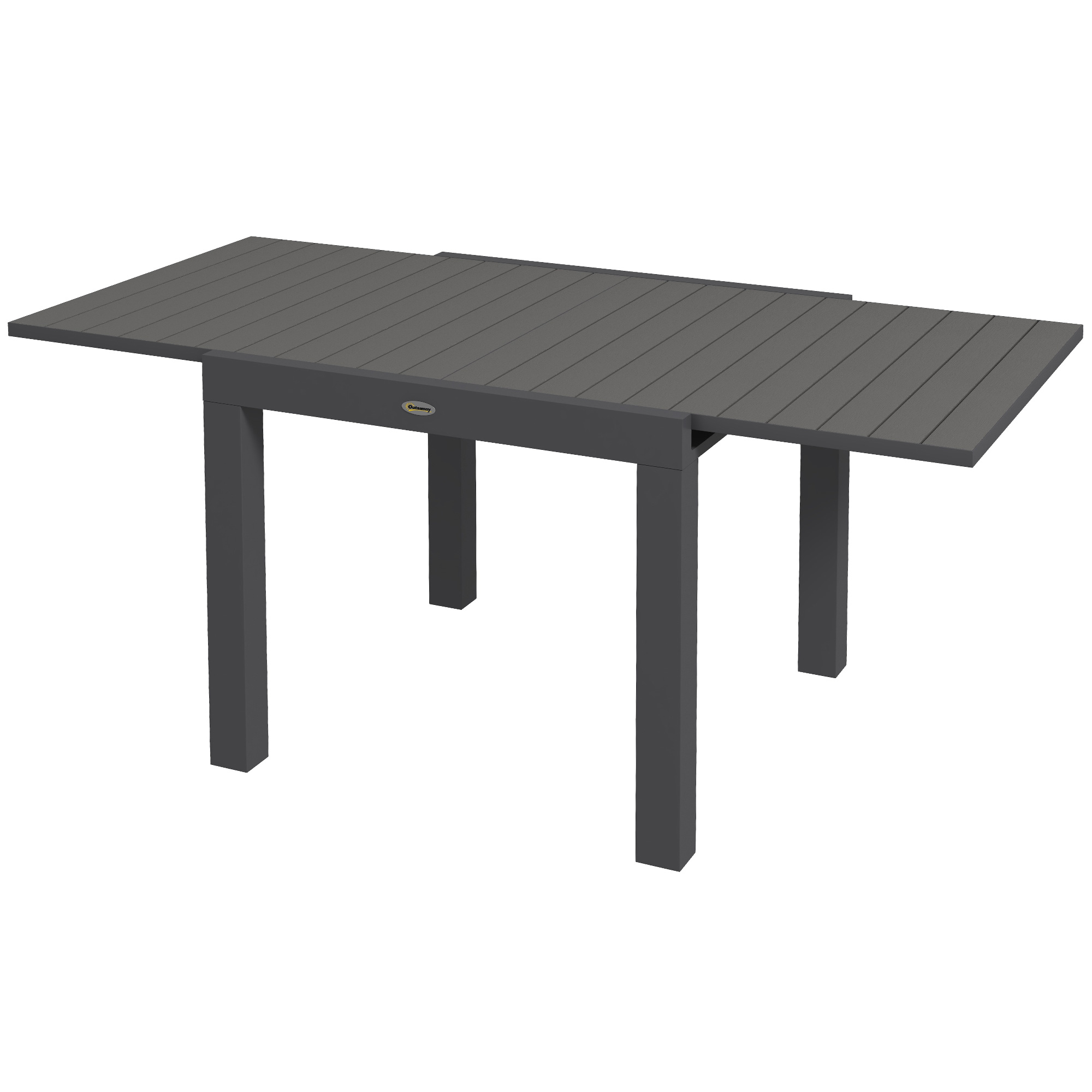 Tuintafel Outdoor-Tafel, weerbestendig, 162 x 80 x 75 cm, Grijs