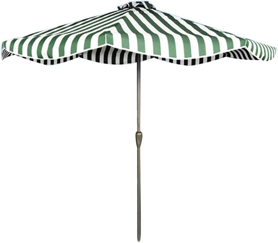 Garten Parasole Parasol, 9ft/2,7 m Fashion Stripes Gartentisch Regenschirm mit Kurbelgriff für Outdoors, für/Strand/Pool Regenschirme, UV50+, Anti-Light-Regen, 8Ribs, Eisen im Freien Parasole im