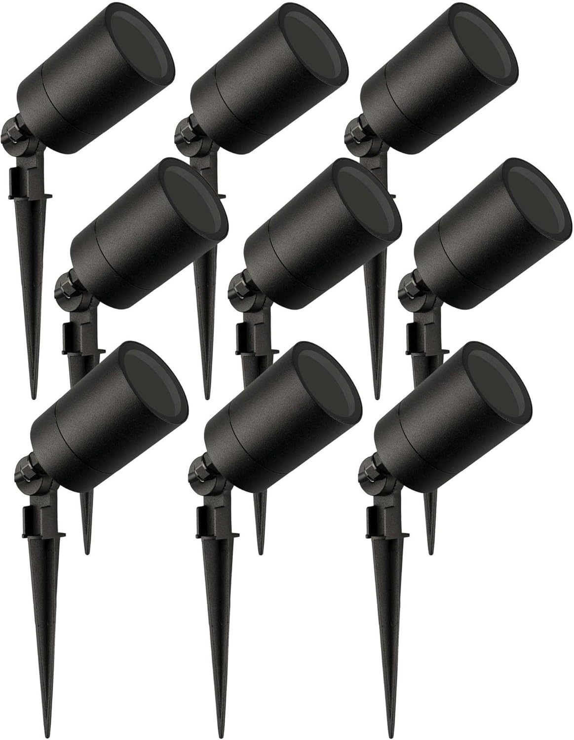 Ledvion - 9X LED Strahler, GU10 Fassung, Schwarz, 5W, IP65, inkl. Schnellanschluss