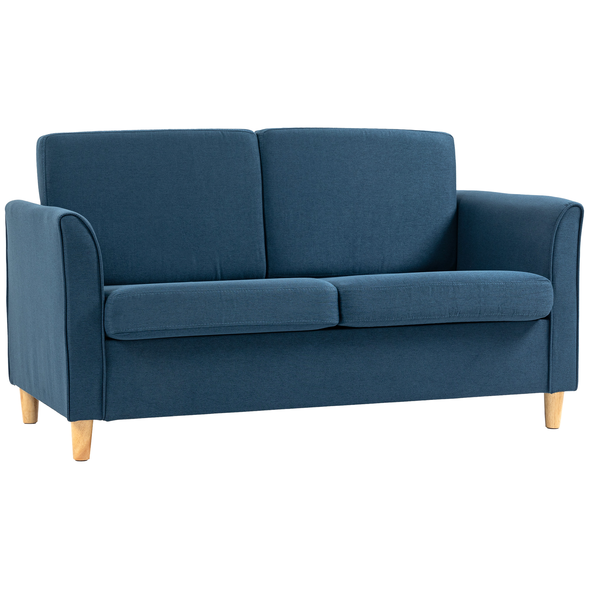 Tweezitsbank, Comfortabel, 141x70x78 cm, Blauw