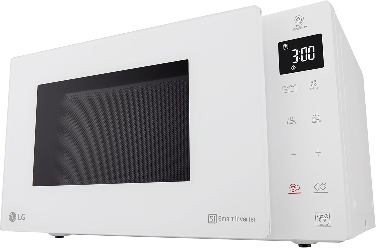 LG MH6535GIS Magnetron met invertertechnologie en kwartsgrill, 25 liter inhoud, 1000 W, automatische programma's, instelbare vermogensniveaus voor optimaal koken en EasyClean-functie, Zwart