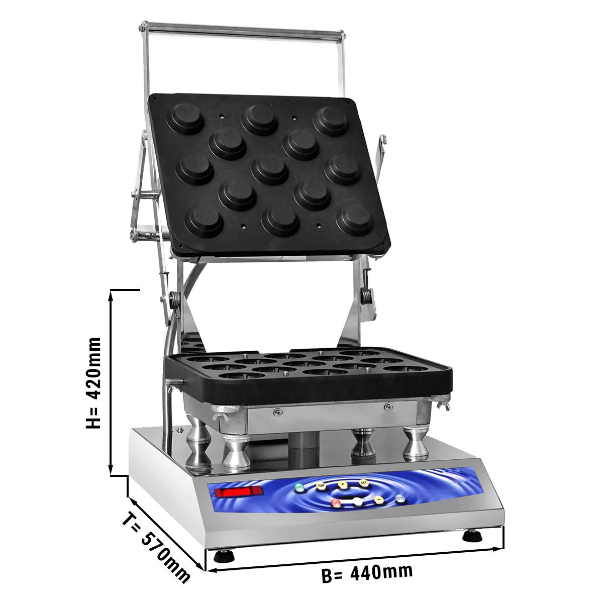 Profesjonelt tertejern - 3,2 kW - uten bakeplater