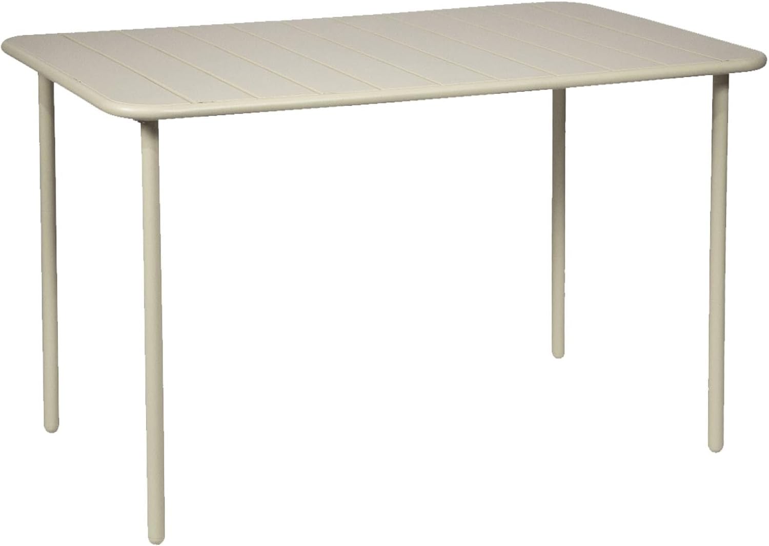 sweeek - Gartentisch + 4 Stühle aus Stahl, 120 x 70 x H72,5 cm - Amelia