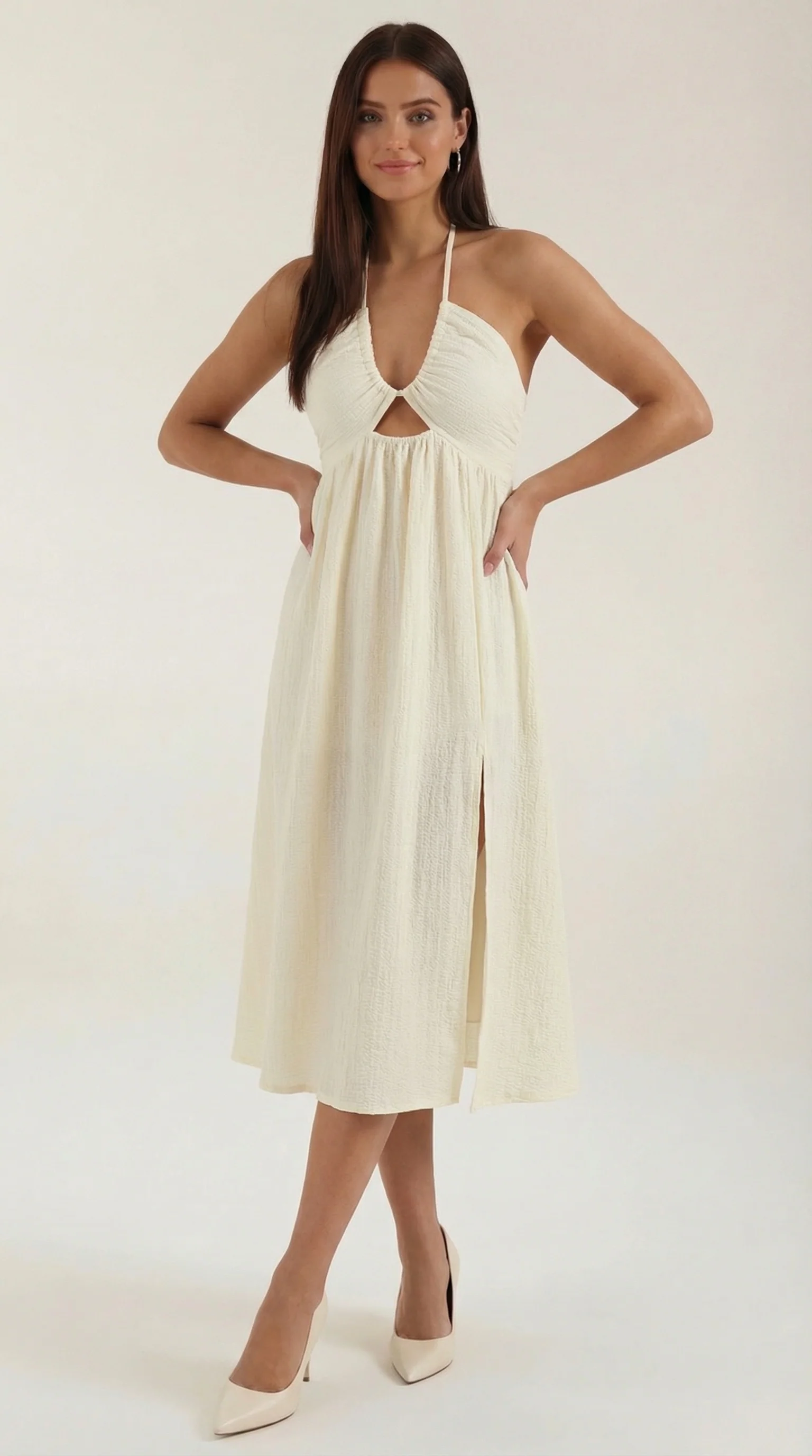 Cutout Midi-Kleid