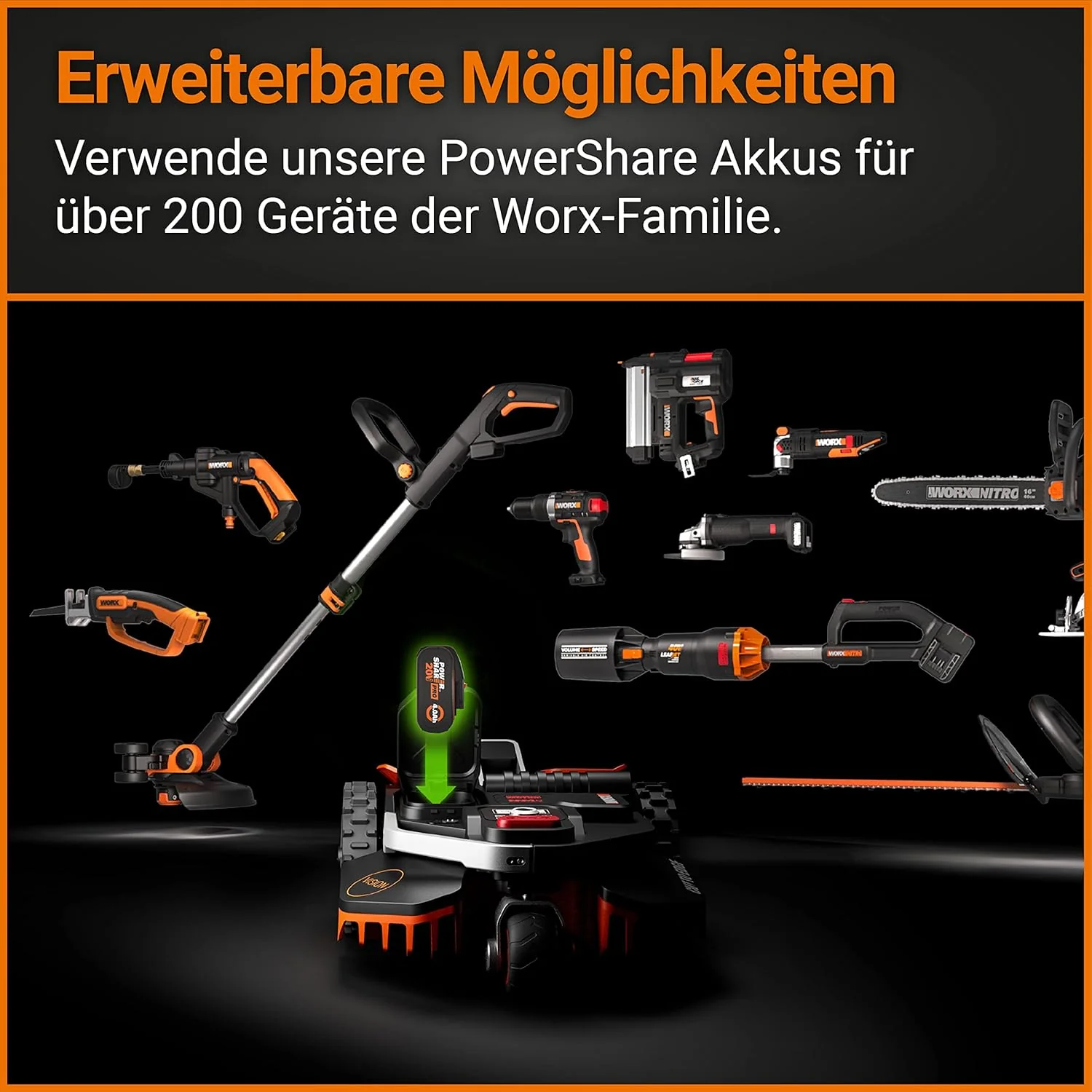 WORX Landroid M WR141E robotmaaier/accugrasmaaier voor kleine tuinen tot 500 m2/zelfrijdende grasmaaier voor een nette gazonsnit, veelkleurig