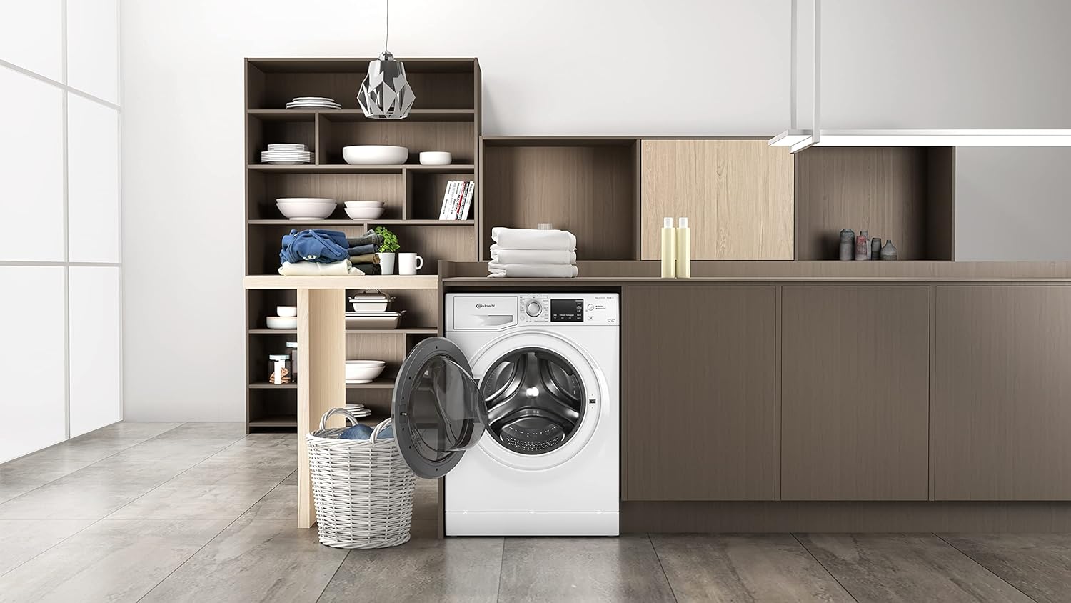 Bauknecht WATK Sense 96 41 N Waschtrockner/ 9/6 kg Waschen/Trocknen/Active Care Wash  und  Dry Technologie/Flecken 20° / Dampf-Programm/Wolle-Programm/Nachlegefunktion/PRO-Inverter Motor, Weiß