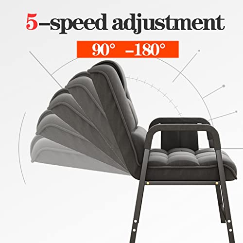 Poltrona con poggiapiedi, sedia reclinabile in velluto, sedia da pranzo con accento per adulti, tessuto moderno e struttura in acciaio, divano da salotto, sedie per il tempo libero, sedia da lettura, : Amazon.it: Casa e cucina