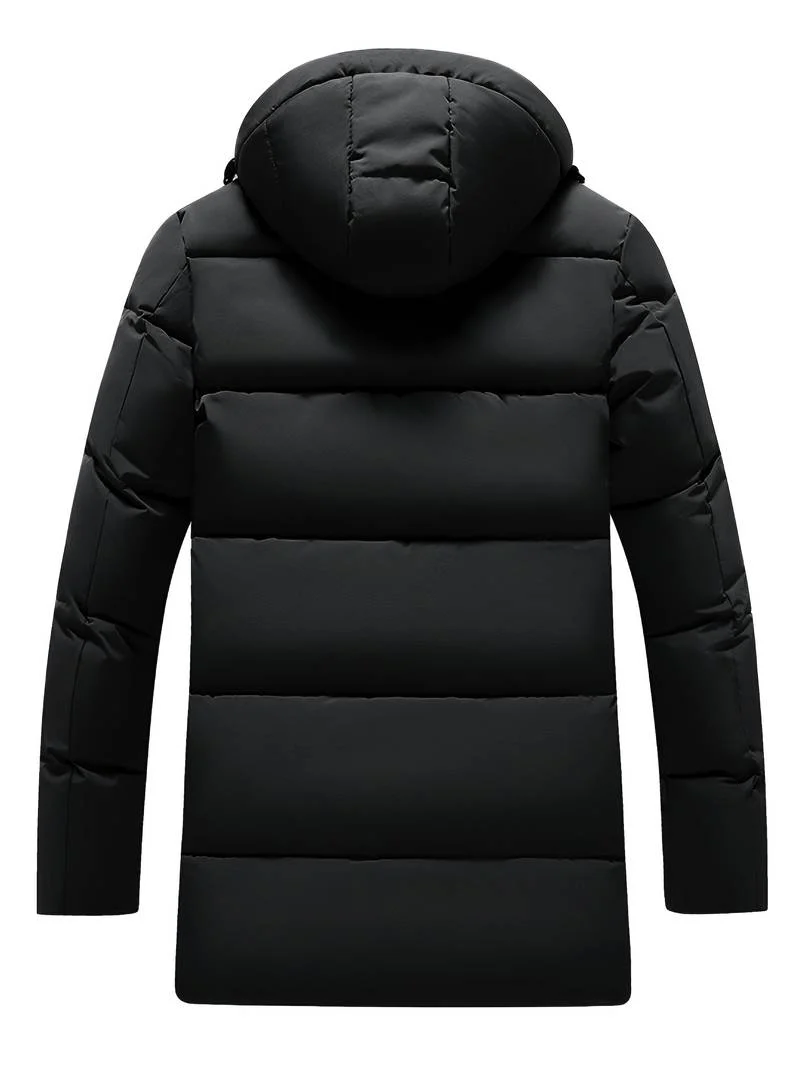 Lange gesteppte Winterjacke f��r Herren
