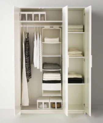 2025 IKEA BRIMNES kledingkast met 3 deuren ?C Wit, 117 x 190 cm, met spiegel en verstelbare planken