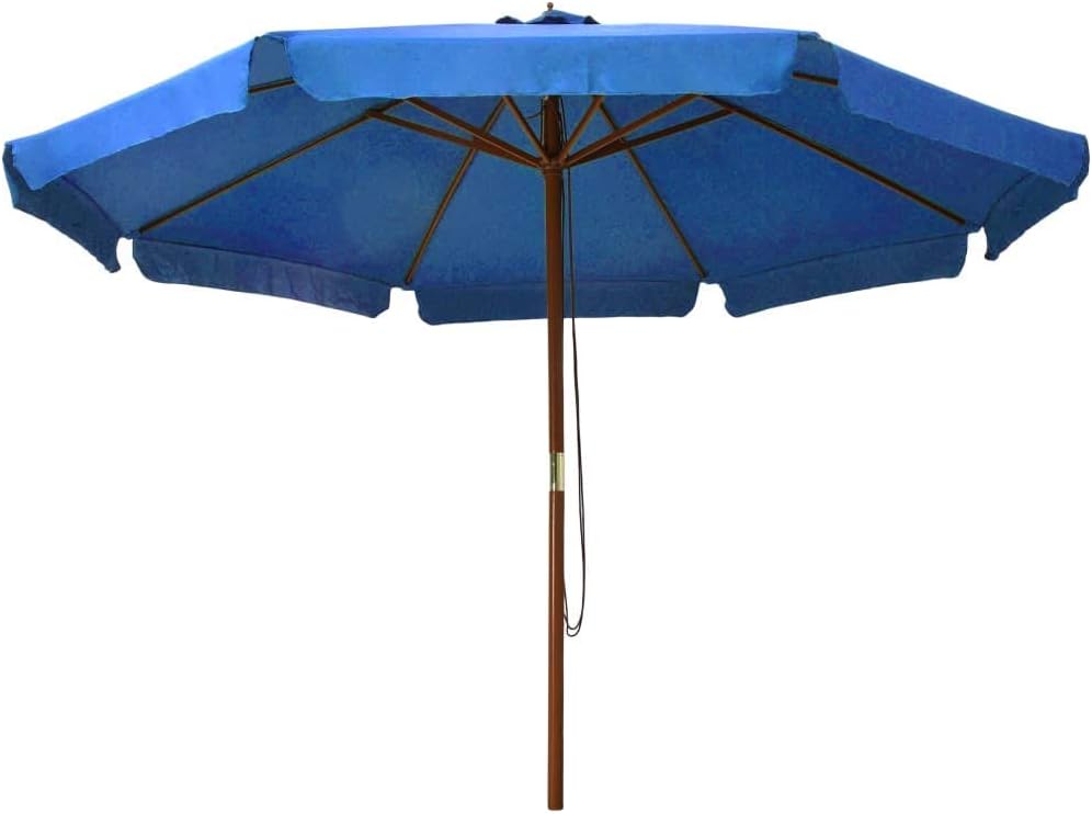 Outdoor Sonnenschirm mit Holzstange Sonnenschirm 330 cm Azur good