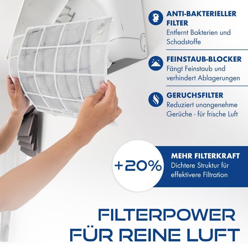 Multisplit Klimaanlage 2 Innengeräte Set (2 x 3,5kW) Klimagerät Air Conditioner mit Heizfunktion 18000 BTU 5,3kW A++ WiFi/App-Steuerung 4D AirFlow Heizen bis -20°C Vorgefüllt R32