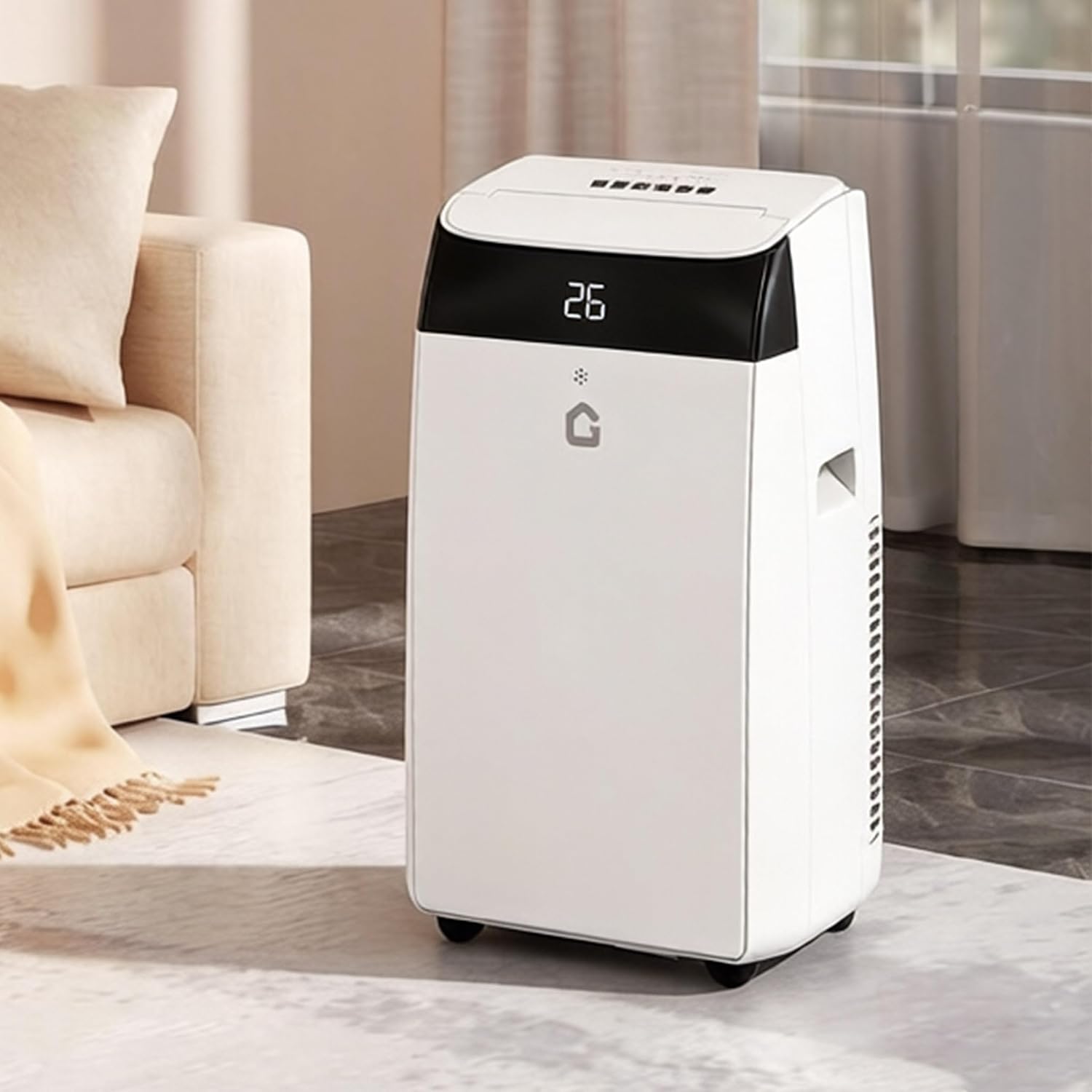 Garvee Mobile Klimaanlage 10000 BTU, 4-in-1 Klimagerät mit Kühlen & Entfeuchten & Ventilieren, Leiser Betrieb