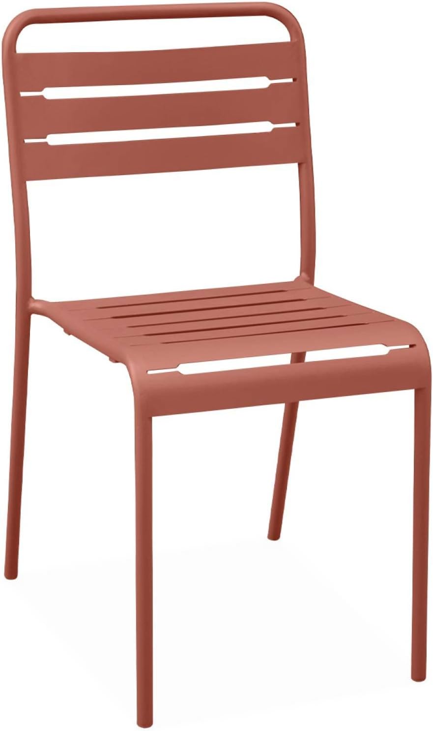 sweeek - Gartentisch und 4 Stühle aus Stahl, 120x70xH72,5 cm - Amelia