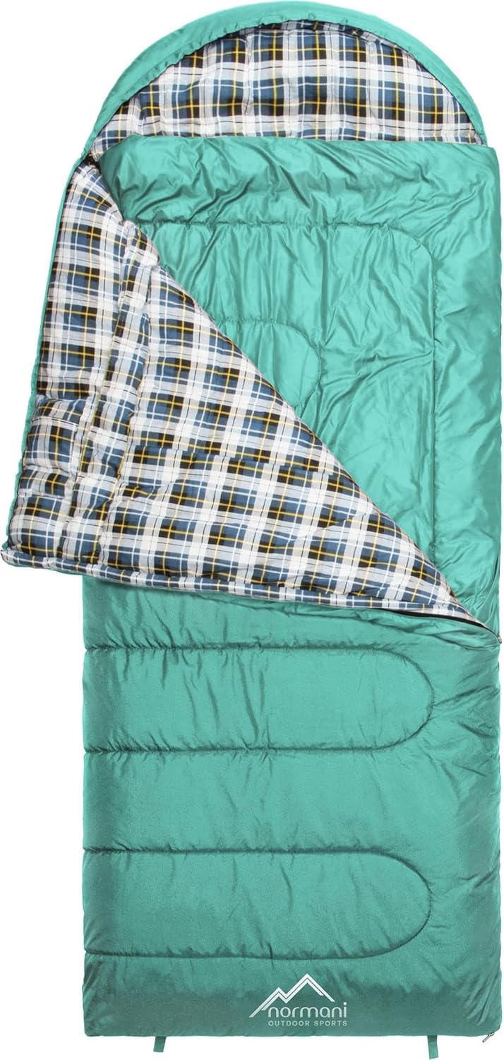 normani 4-in-1-Funktion Extrem Outdoor Schlafsack 'Antarctica' aus Nylon Rip-Stop mit 500 + 250 g/m² Hollow Fiber Füllung 220 x 90 cm