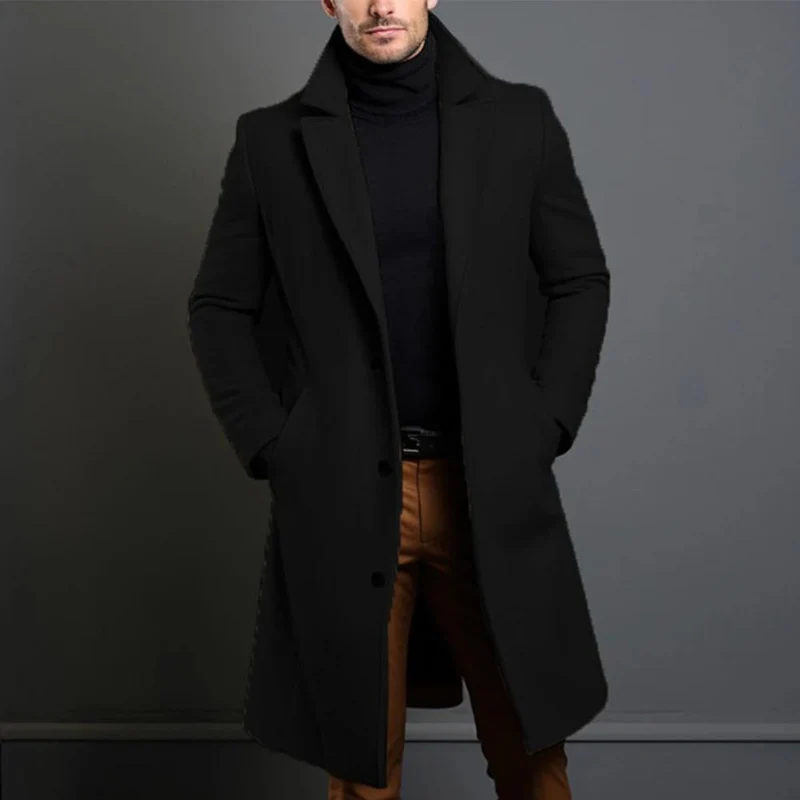 Hochwertiger Wollmantel f��r Herren