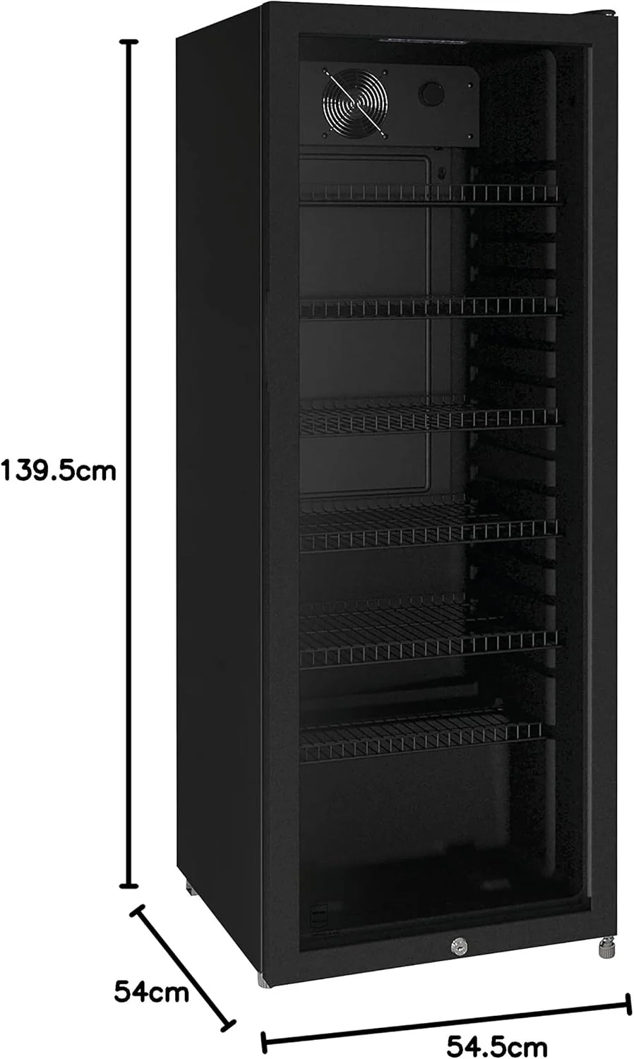 Professional Réfrigérateur à Boissons GSC4240B, Métal/Verre, 237 L, Refroidissement Statique, avec Serrure