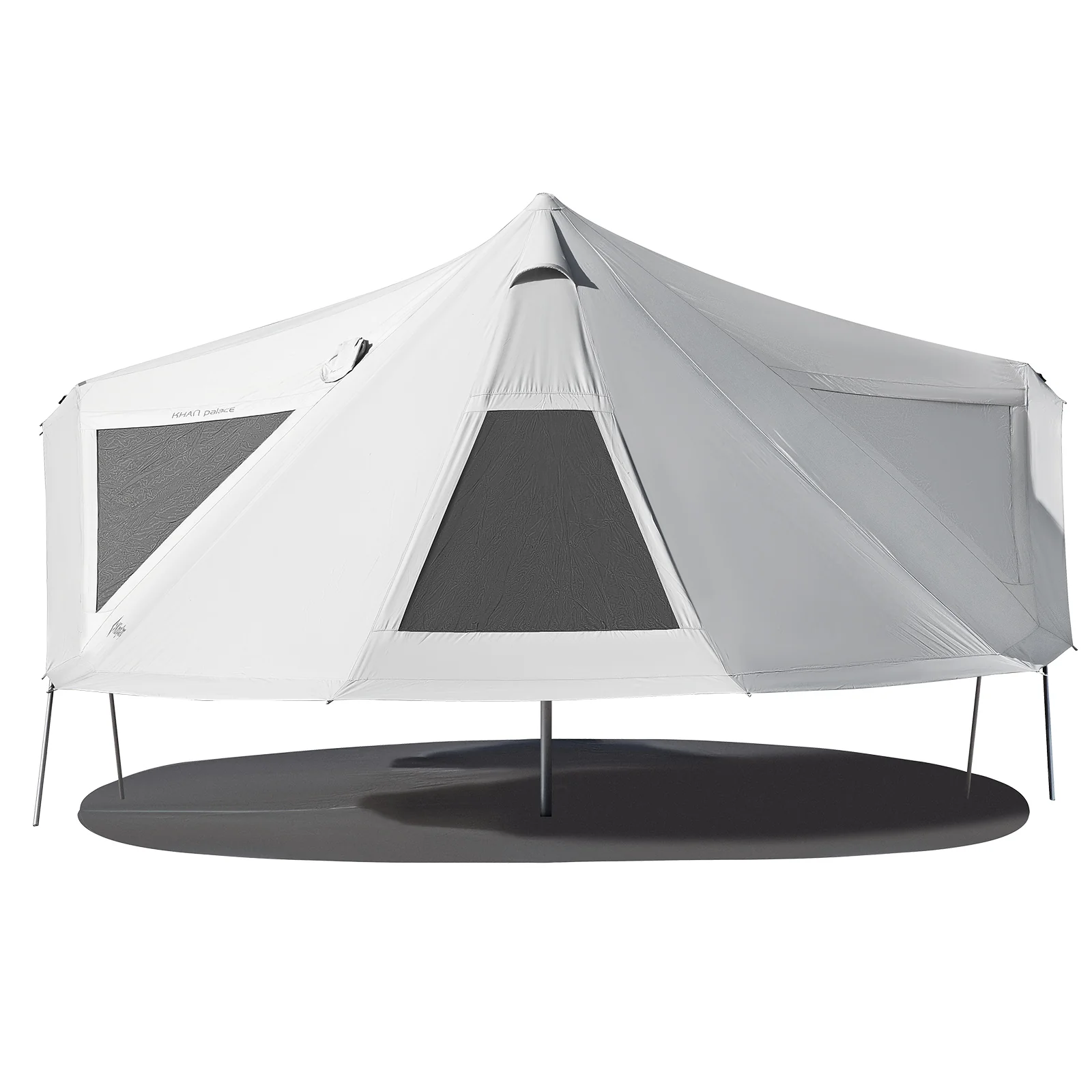 KingCamp Khan Palace �C ruim glamping-tent met variabele ventilatie, hoge stahoogte & schoorsteenoptie voor grote groepen
