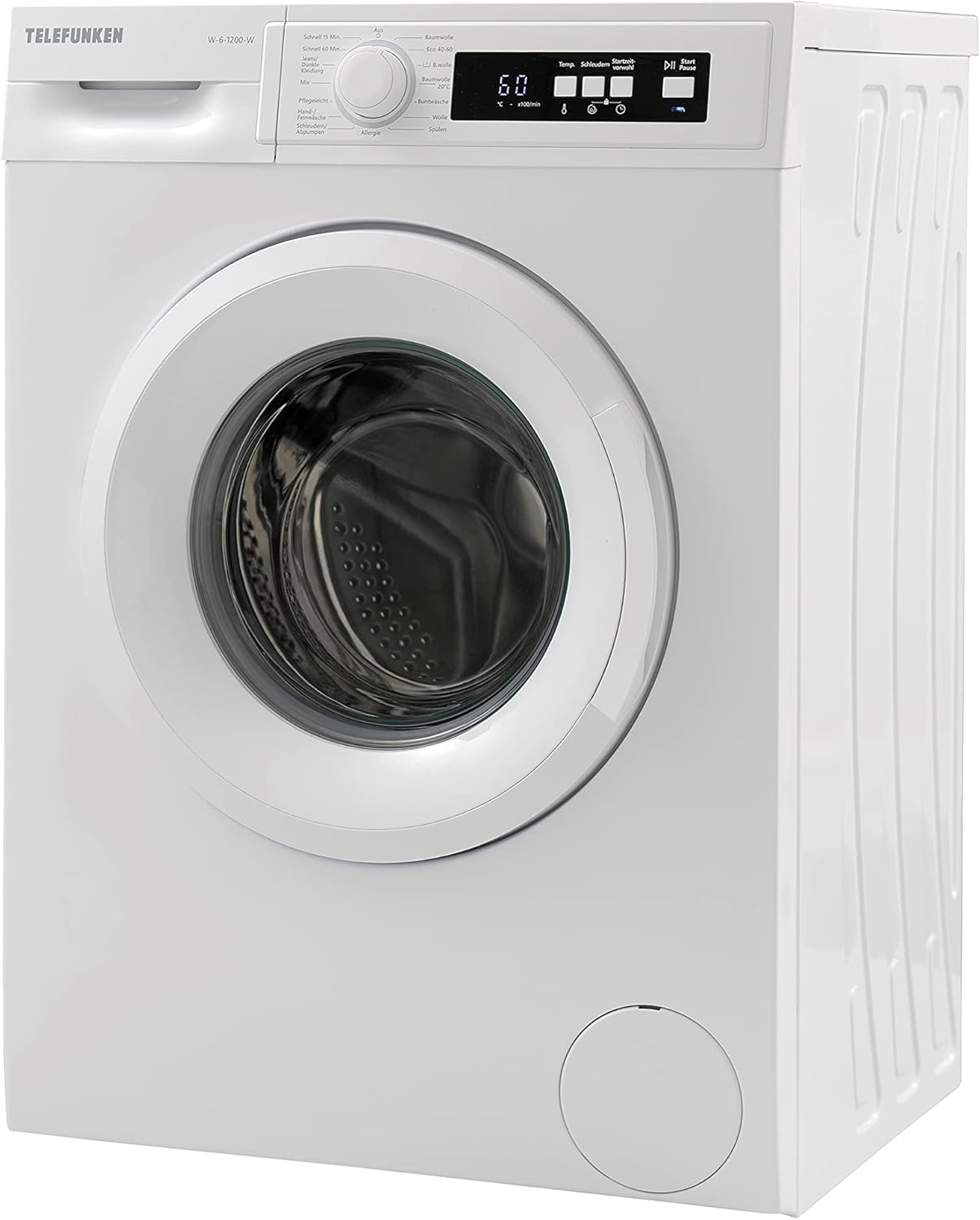 Telefunken W-01-52-W Waschmaschine (5 kg / 1000 U/Min) mit Mengenautomatik und Überlaufschutz / 15 Programme/Startzeitvorwahl/weiß