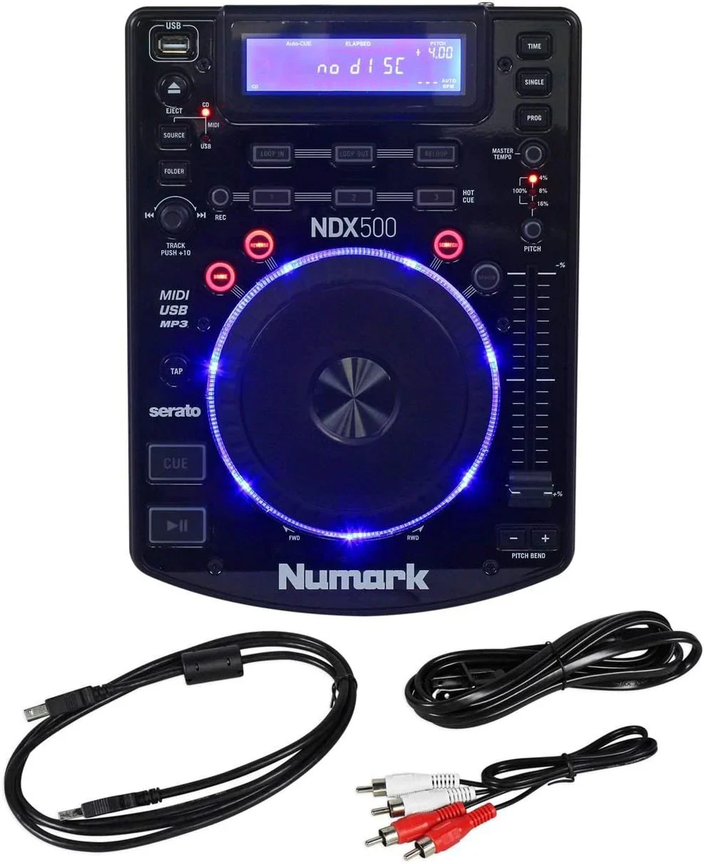 Numark Scratch - Zweikanal DJ Scratch Mixer mit Serato DJ Pro, Innofader Crossfader, DVS-Lizenz, 6 Direktzugriffseffektw?hlern und Performance Pads