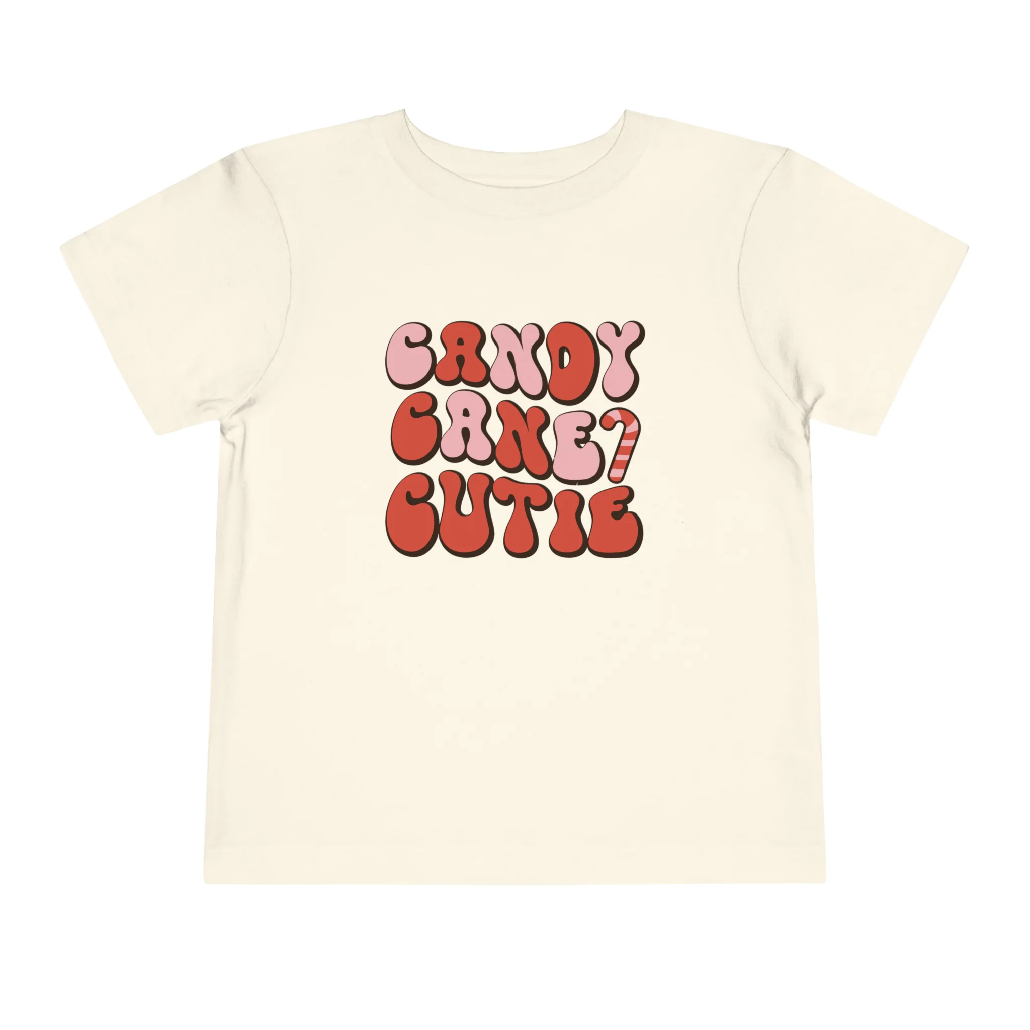 Candy Cane Cutie Toddler Shirt - Christmas Retro Kids Shirt - Natural Holiday Toddler Tee