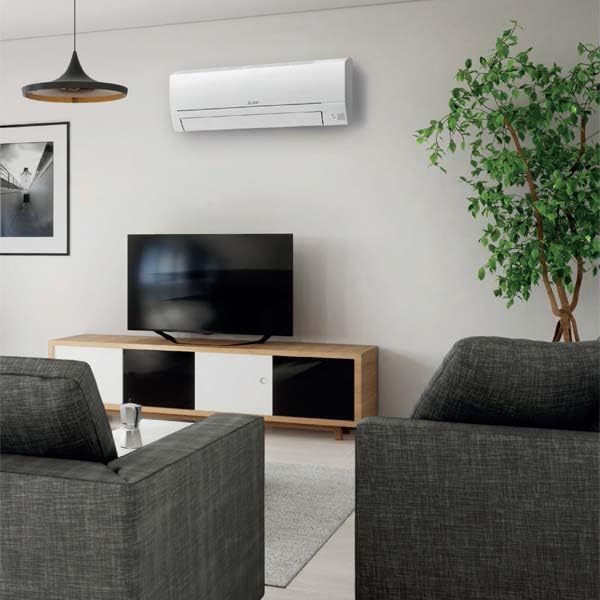 Dual Split Klimaanlage 12000 + 9000 BTU, Inverter, Klasse A++/A+ MSZ-HR25 + HR35VF + MXZ-2HA50VF