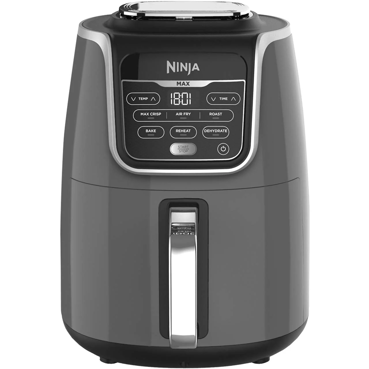 2025 Ninja AF160UK Heteluchtfriteuse MAX, 5,2 l, 6-in-1, zonder olie, Air Fry, Max Crisp, bakken, braden, opwarmen, dehydrateren, familieformaat, digitaal, koken uit de vriezer, anti-aanbaklaag