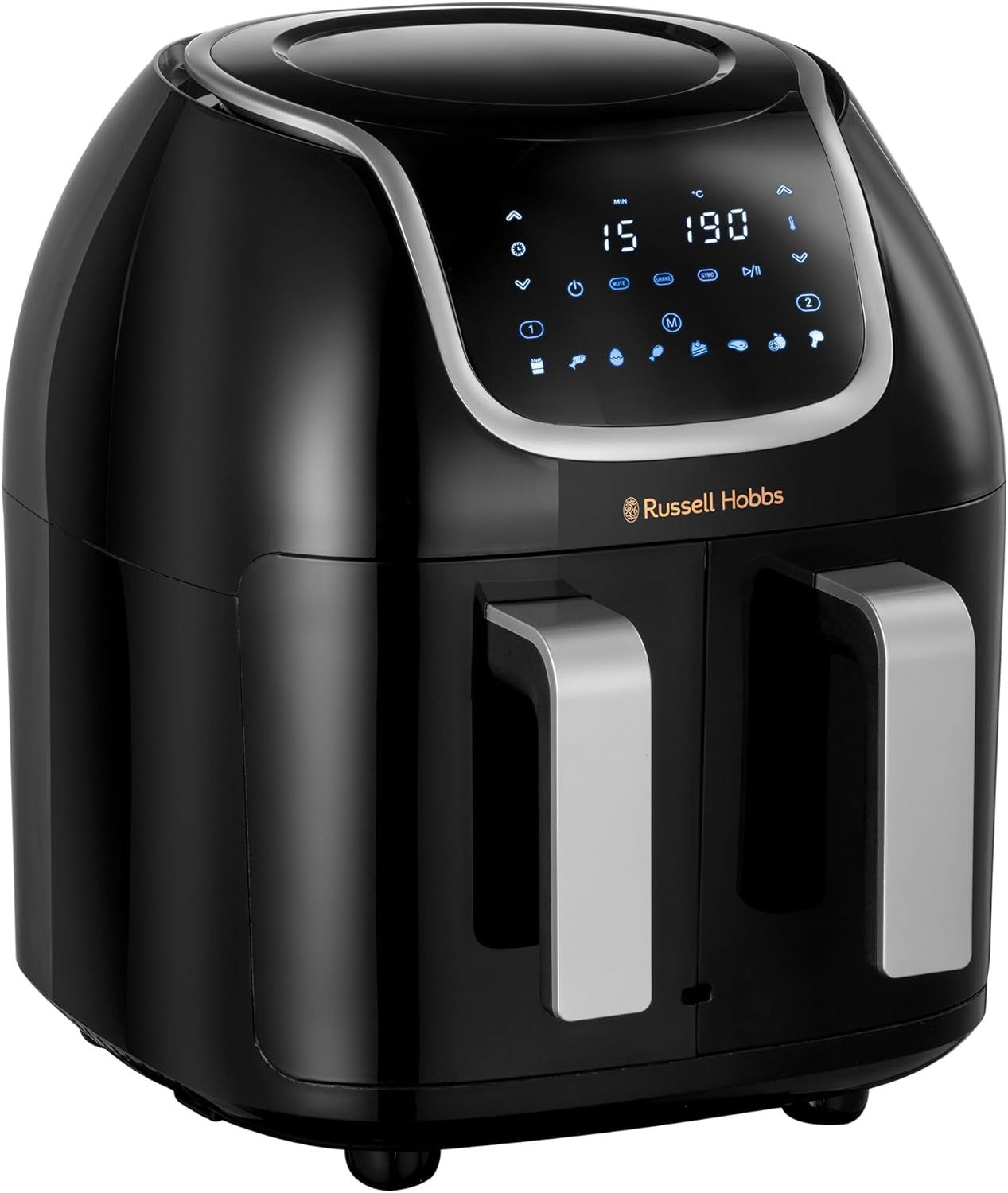 Russell Hobbs Dual Basket Air Fryer - Black - Satisfry Snappi Collection