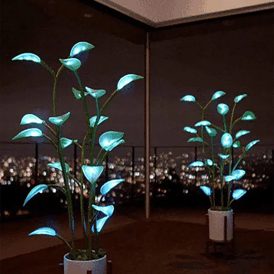 LED Zimmerpflanze mit 500 programmierbaren Lichtmodi | App-gesteuertes Ambiente Stimmungslicht f��r moderne Inneneinrichtung