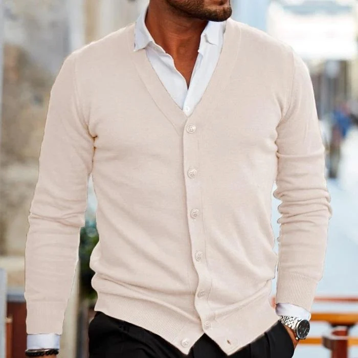 Eleganter Herren-Strickjacke mit Kn?pfen | Smart Casual