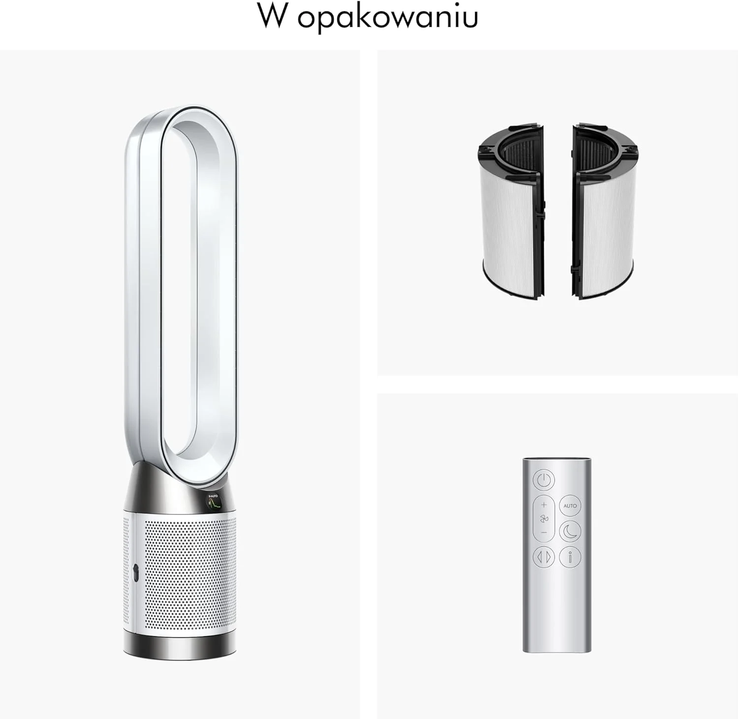 Dyson Purifier Cool PC1 chłodzący oczyszczacz powietrza o dużej mocy (Biały/Biały)