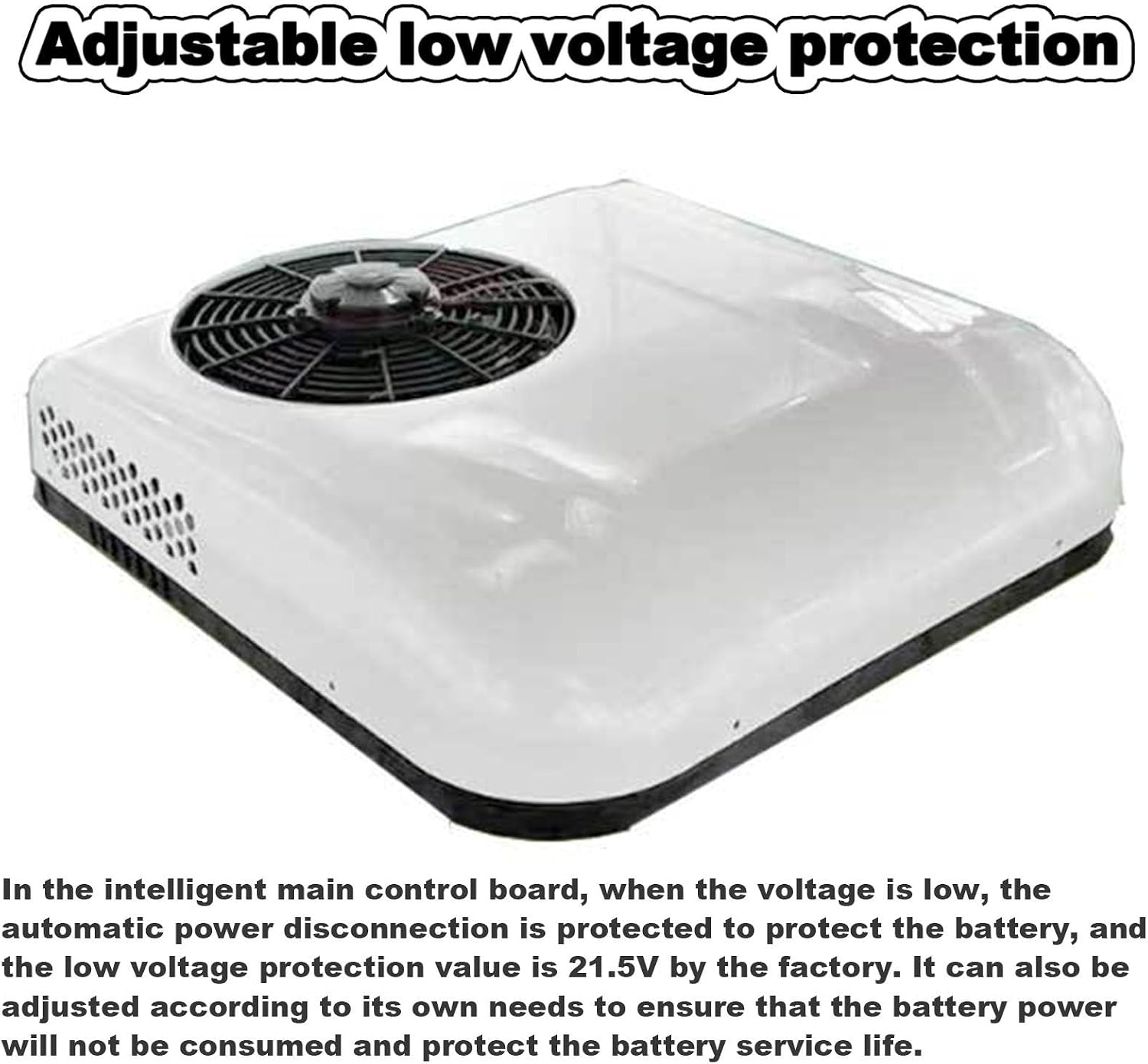 RV Rv Air Conditioner Air Conditioner, 12V/24V Rv Dach Klimaanlage Für LKW, Wohnmobile Und Wohnwagen, Effiziente Kühlung Für Komfortables Reisen In Anhänger Und Camper Vans,Weiß-12V